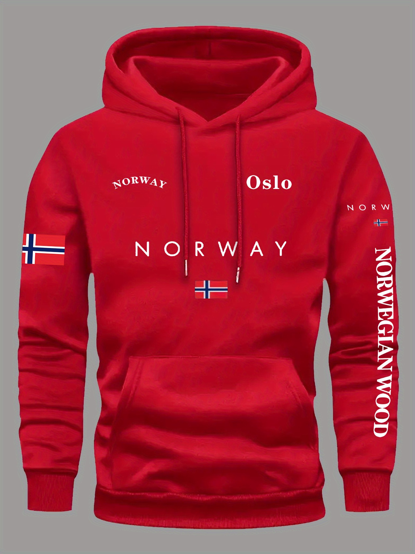 Outdoor Adventure Outfit - Moletom com Capuz Bandeira da Noruega