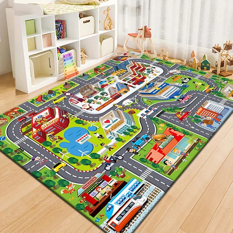 Outdoor Adventure Educator - Tapete de Brincar Colorido com Mapa