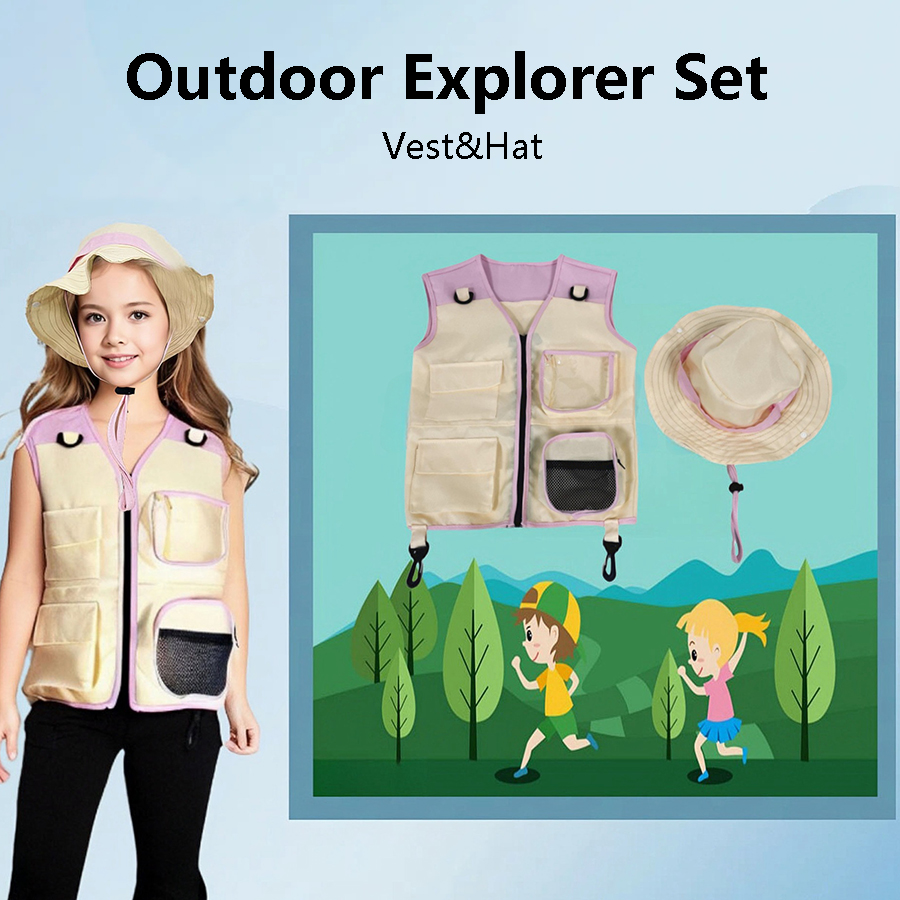 Outdoor Adventure Outfit - Traje de colete e chapéu explorador
