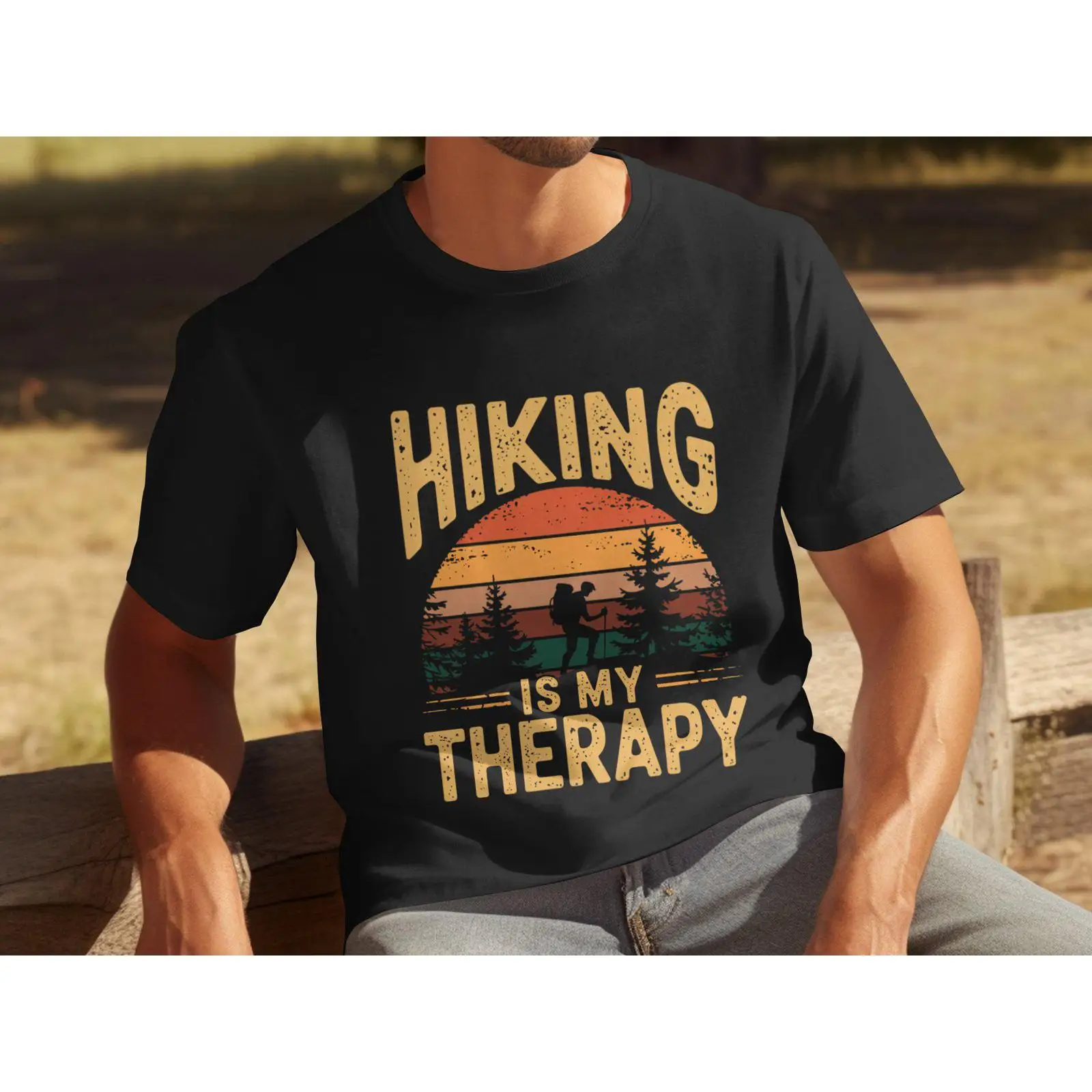 Outdoor Adventure Therapy - Camiseta masculina para caminhada, é minha