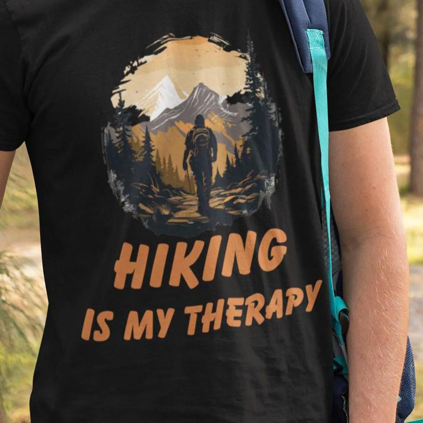 Outdoor Adventure Therapy - Camiseta 'Caminhada é Minha Terapia' para