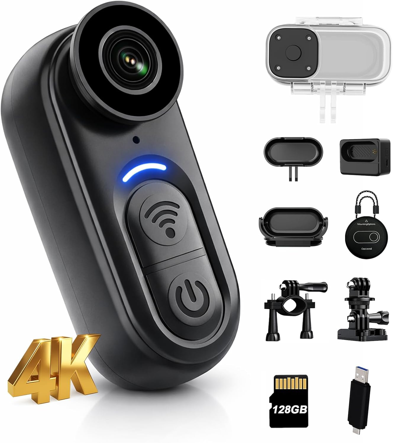 Outdoor Adventure Images - Câmera Corporal Compacta 4K com Estabilização