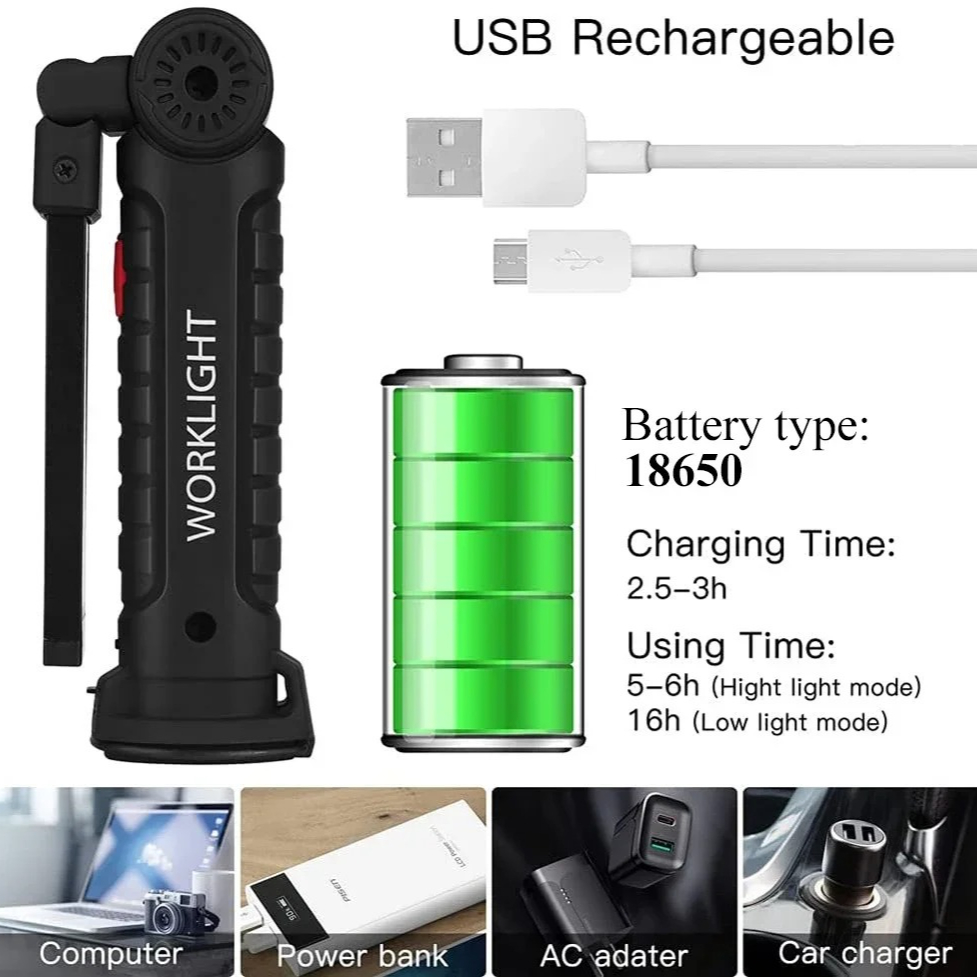 Lanterna led cob portátil usb  - Outdoor Adventures avaliação e preço