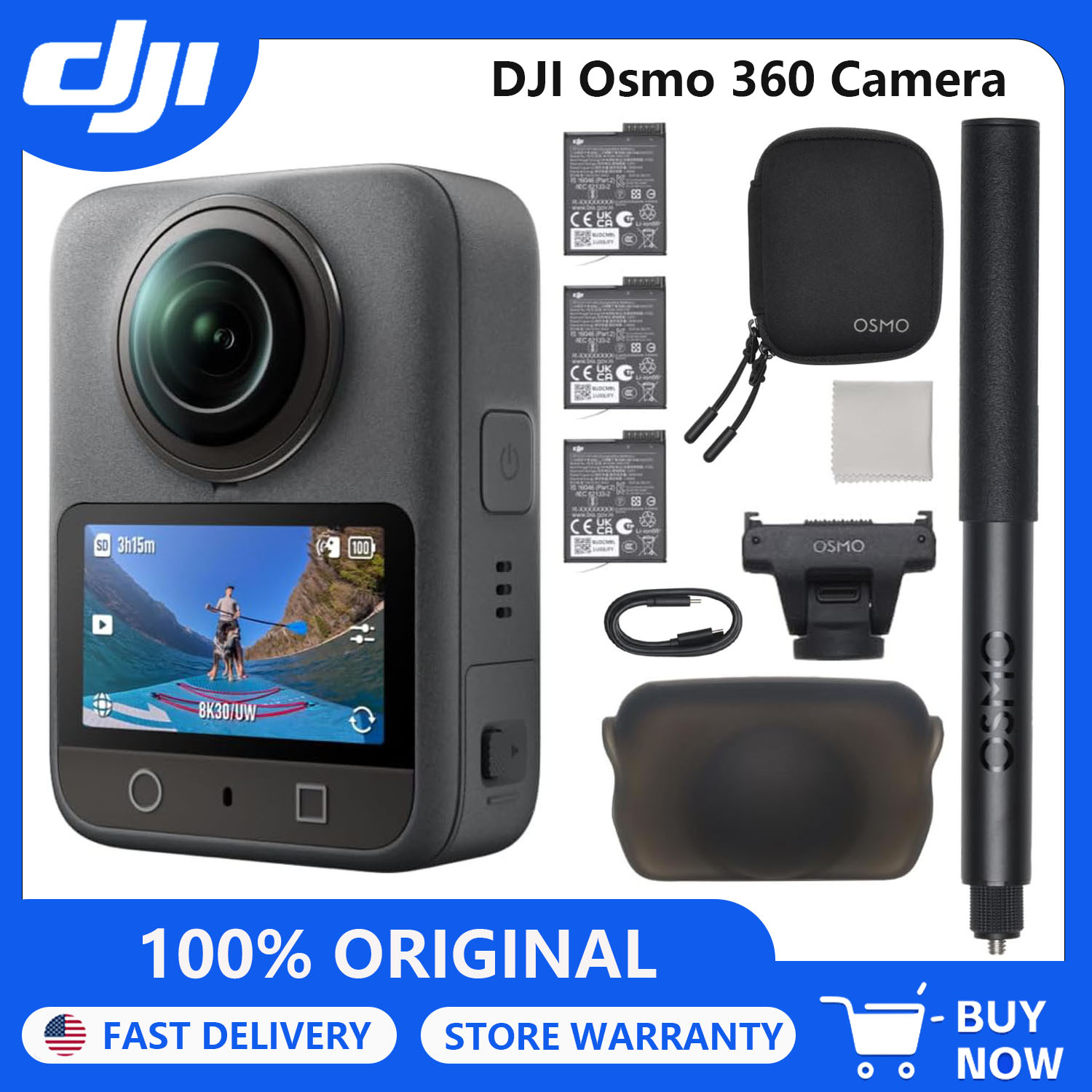 Câmera DJI Osmo 360 Combo Aven - Outdoor Adventure Images avaliação e preço