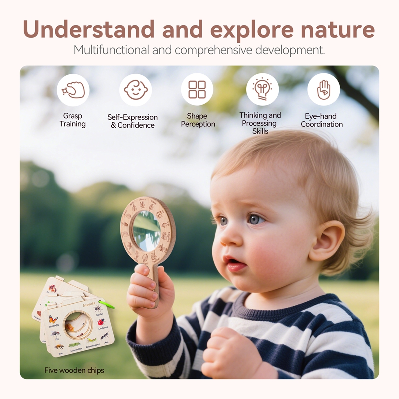 Lupa de madeira, brinquedo edu - Outdoor Adventure Educator avaliação e preço