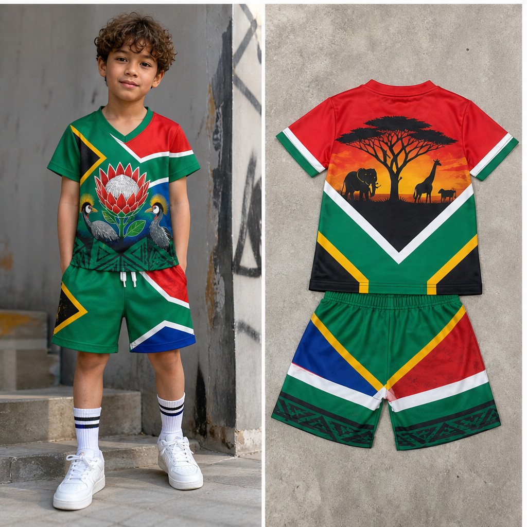 Camiseta infantil Sul-Africana - Outdoor Adventure Outfit avaliação e preço